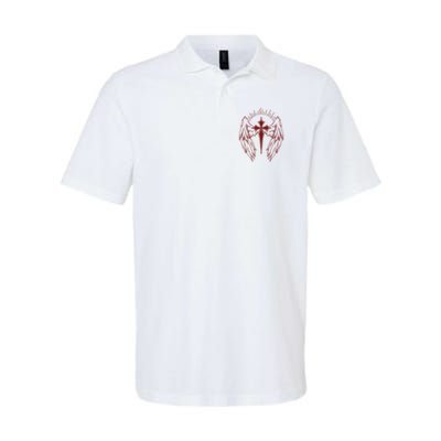 Gothic Cross And Wings Goth Egirl Eboy Emo Alt Polo