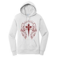 Gothic Cross And Wings Goth Egirl Eboy Emo Alt Women's Pullover Hoodie