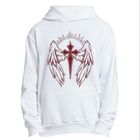 Gothic Cross And Wings Goth Egirl Eboy Emo Alt Urban Pullover Hoodie