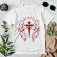 Gothic Cross And Wings Goth Egirl Eboy Emo Alt Premium T-Shirt