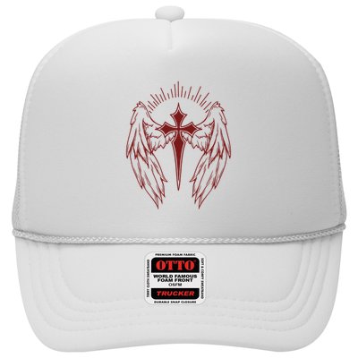 Gothic Cross And Wings Goth Egirl Eboy Emo Alt Trucker Hat