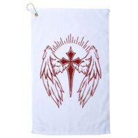 Gothic Cross And Wings Goth Egirl Eboy Emo Alt Golf Towel