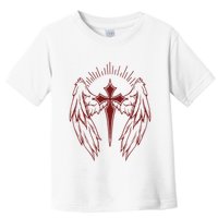 Gothic Cross And Wings Goth Egirl Eboy Emo Alt Toddler T-Shirt