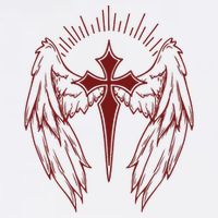 Gothic Cross And Wings Goth Egirl Eboy Emo Alt Grommeted Golf Towel