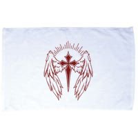 Gothic Cross And Wings Goth Egirl Eboy Emo Alt Microfiber Hand Towel