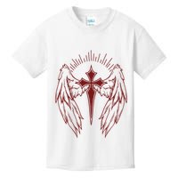 Gothic Cross And Wings Goth Egirl Eboy Emo Alt Kids T-Shirt