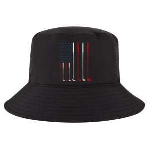 Golf Clubs American Flag Cool Comfort Performance Bucket Hat