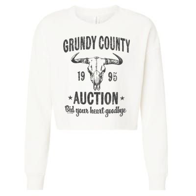Grundy County Auction Vintage Inspired Concert Cropped Pullover Crew