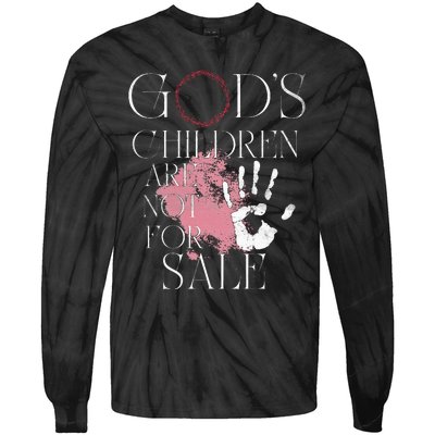 Gods Children Are Not For Sale For Children Family Tie-Dye Long Sleeve Shirt