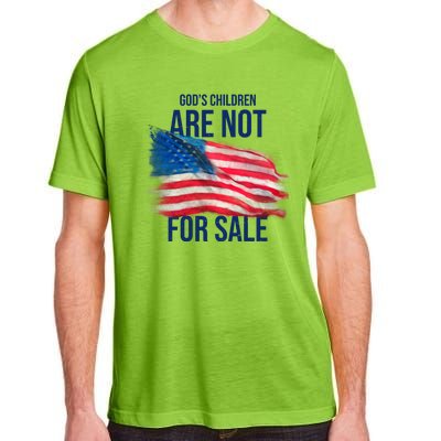 Gods Children Are Not For Sale Usa Flag Adult ChromaSoft Performance T-Shirt