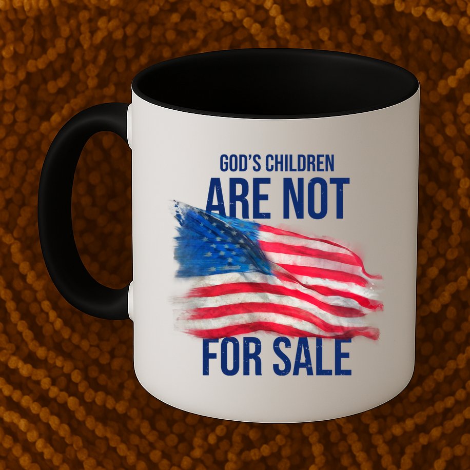 Gods Children Are Not For Sale Usa Flag Mug