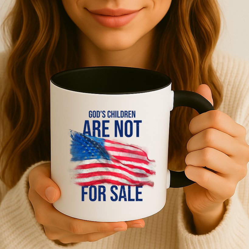 Gods Children Are Not For Sale Usa Flag Mug