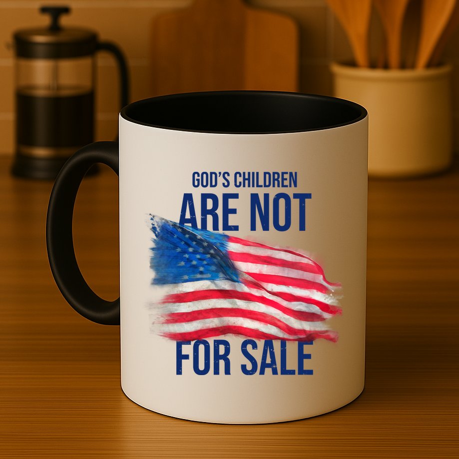 Gods Children Are Not For Sale Usa Flag Mug