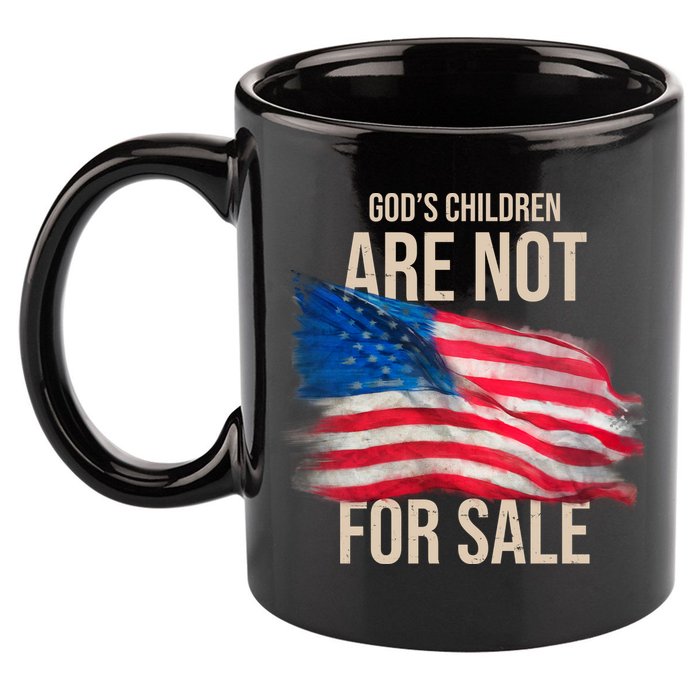 Gods Children Are Not For Sale Usa Flag 11oz C Handle Ceramic Mug