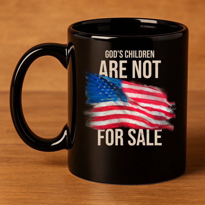 Gods Children Are Not For Sale Usa Flag 11oz C Handle Ceramic Mug
