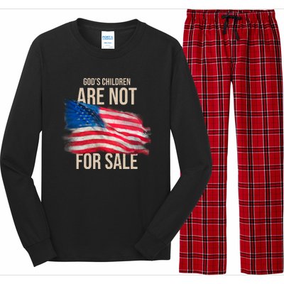 Gods Children Are Not For Sale Usa Flag Long Sleeve Pajama Set