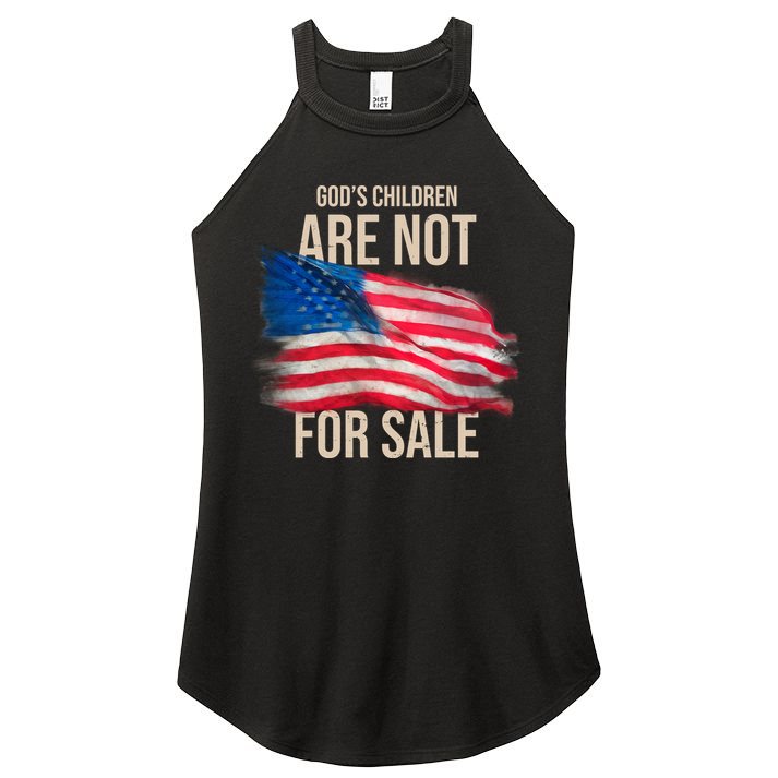 Gods Children Are Not For Sale Usa Flag Women's Perfect Tri Rocker Tank