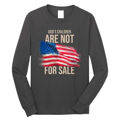 Gods Children Are Not For Sale Usa Flag Long Sleeve Shirt