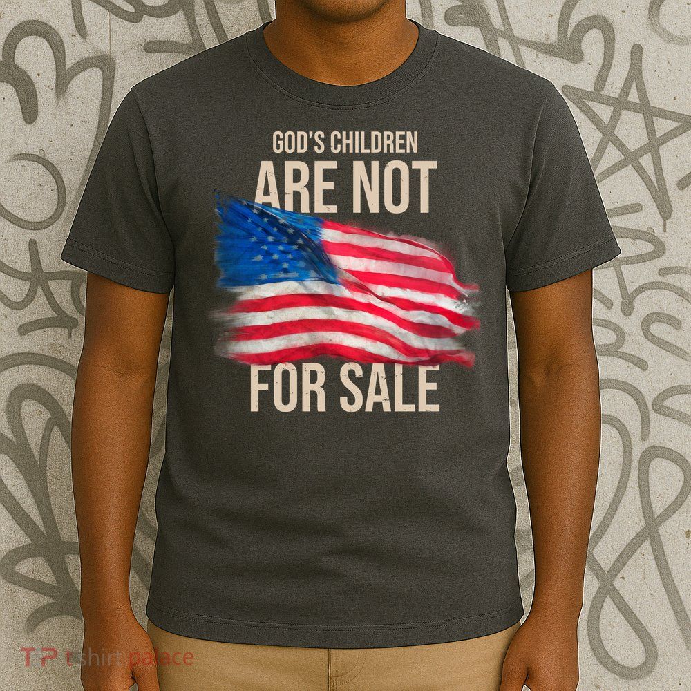 Gods Children Are Not For Sale Usa Flag T-Shirt