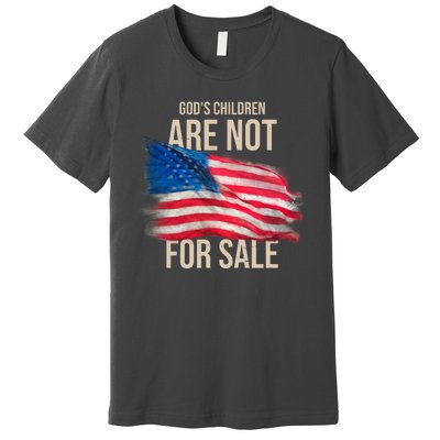 Gods Children Are Not For Sale Usa Flag Premium T-Shirt