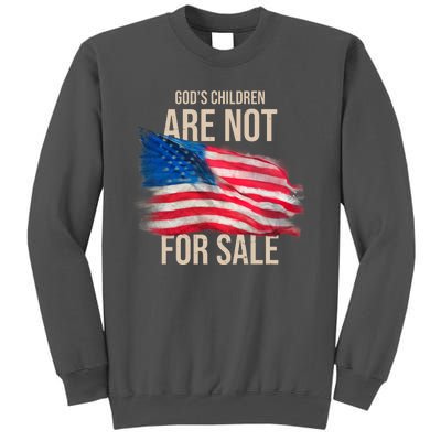 Gods Children Are Not For Sale Usa Flag Tall Sweatshirt