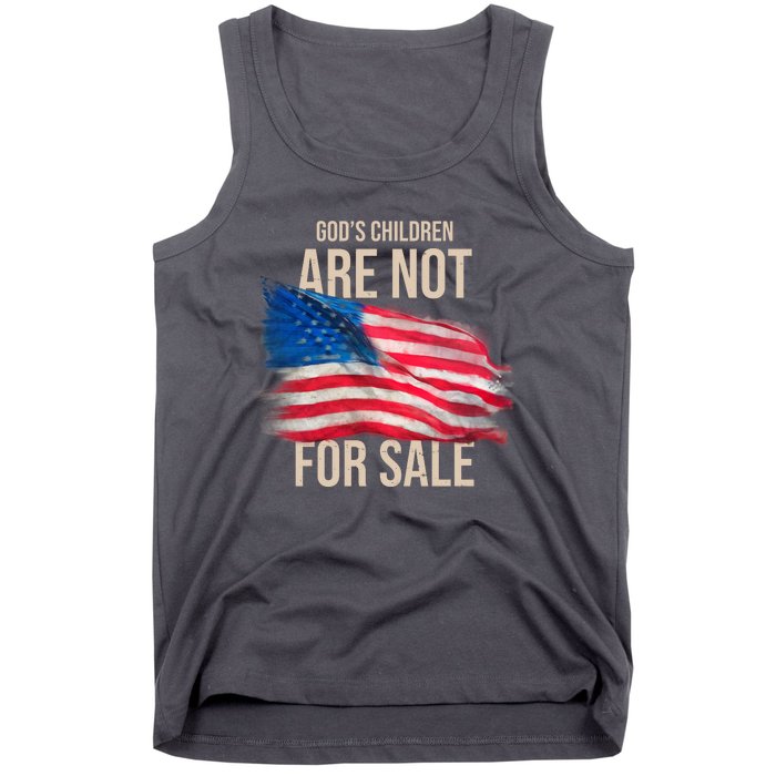 Gods Children Are Not For Sale Usa Flag Tank Top