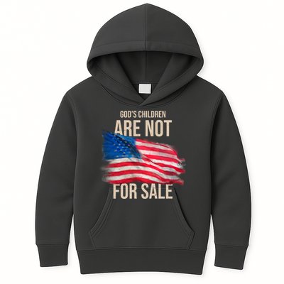 Gods Children Are Not For Sale Usa Flag Kids Hoodie