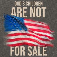 Gods Children Are Not For Sale Usa Flag Cotton Canvas Backpack