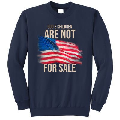 Gods Children Are Not For Sale Usa Flag Sweatshirt