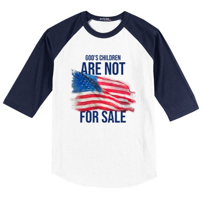 Gods Children Are Not For Sale Usa Flag Baseball Sleeve Shirt