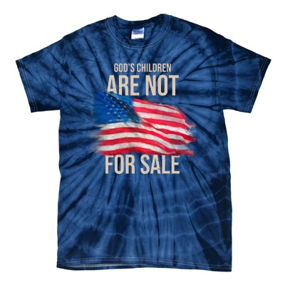 Gods Children Are Not For Sale Usa Flag Tie-Dye T-Shirt