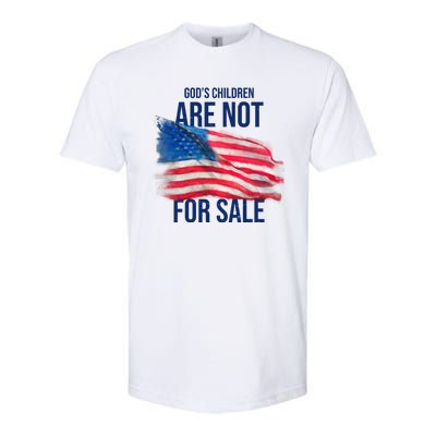 Gods Children Are Not For Sale Usa Flag Softstyle® CVC T-Shirt