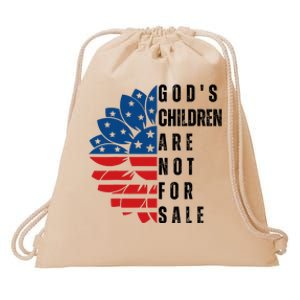 Gods Children Are Not For Sale Funny Political Gift For Men Women Drawstring Bag