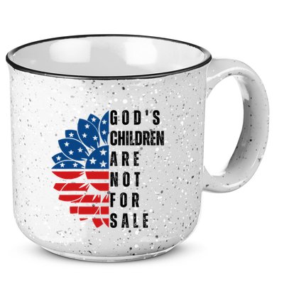 Gods Children Are Not For Sale Funny Political Gift For Men Women 15oz Campfire Ceramic Mug