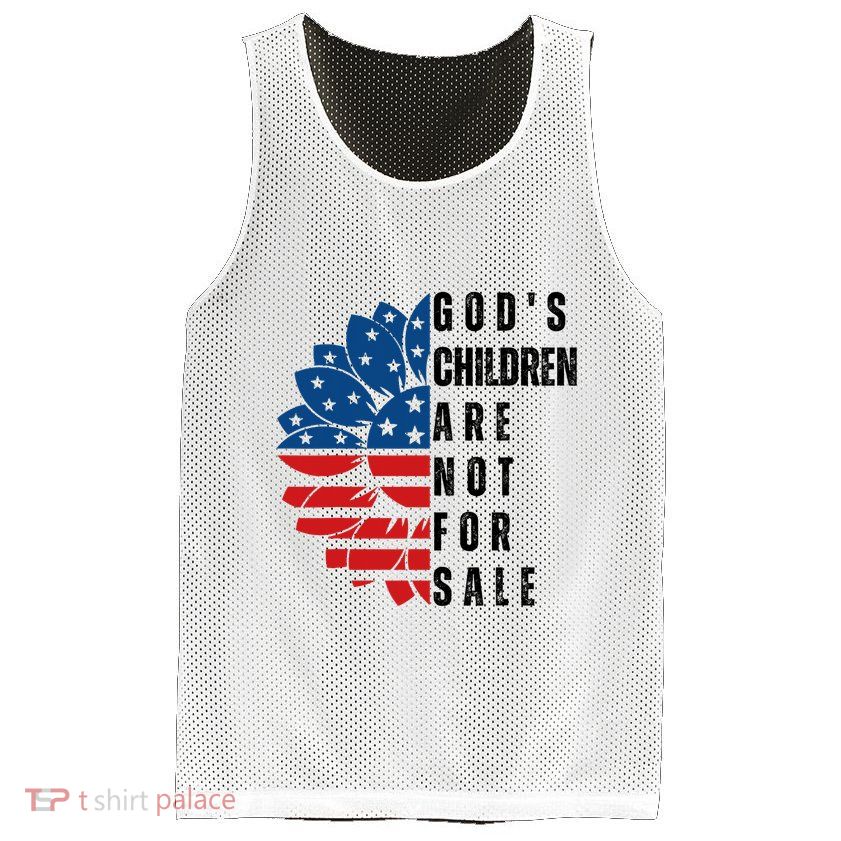 Gods Children Are Not For Sale Funny Political Gift For Men Women Mesh Reversible Basketball Jersey Tank
