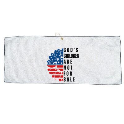 Gods Children Are Not For Sale Funny Political Gift For Men Women Large Microfiber Waffle Golf Towel