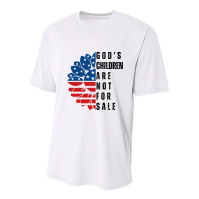 Gods Children Are Not For Sale Funny Political Gift For Men Women Youth Performance Sprint T-Shirt