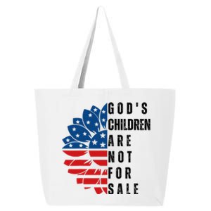 Gods Children Are Not For Sale Funny Political Gift For Men Women 25L Jumbo Tote