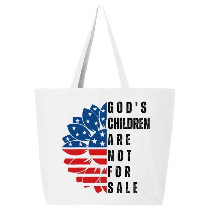 Gods Children Are Not For Sale Funny Political Gift For Men Women 25L Jumbo Tote