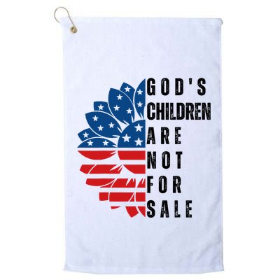 Gods Children Are Not For Sale Funny Political Gift For Men Women Golf Towel