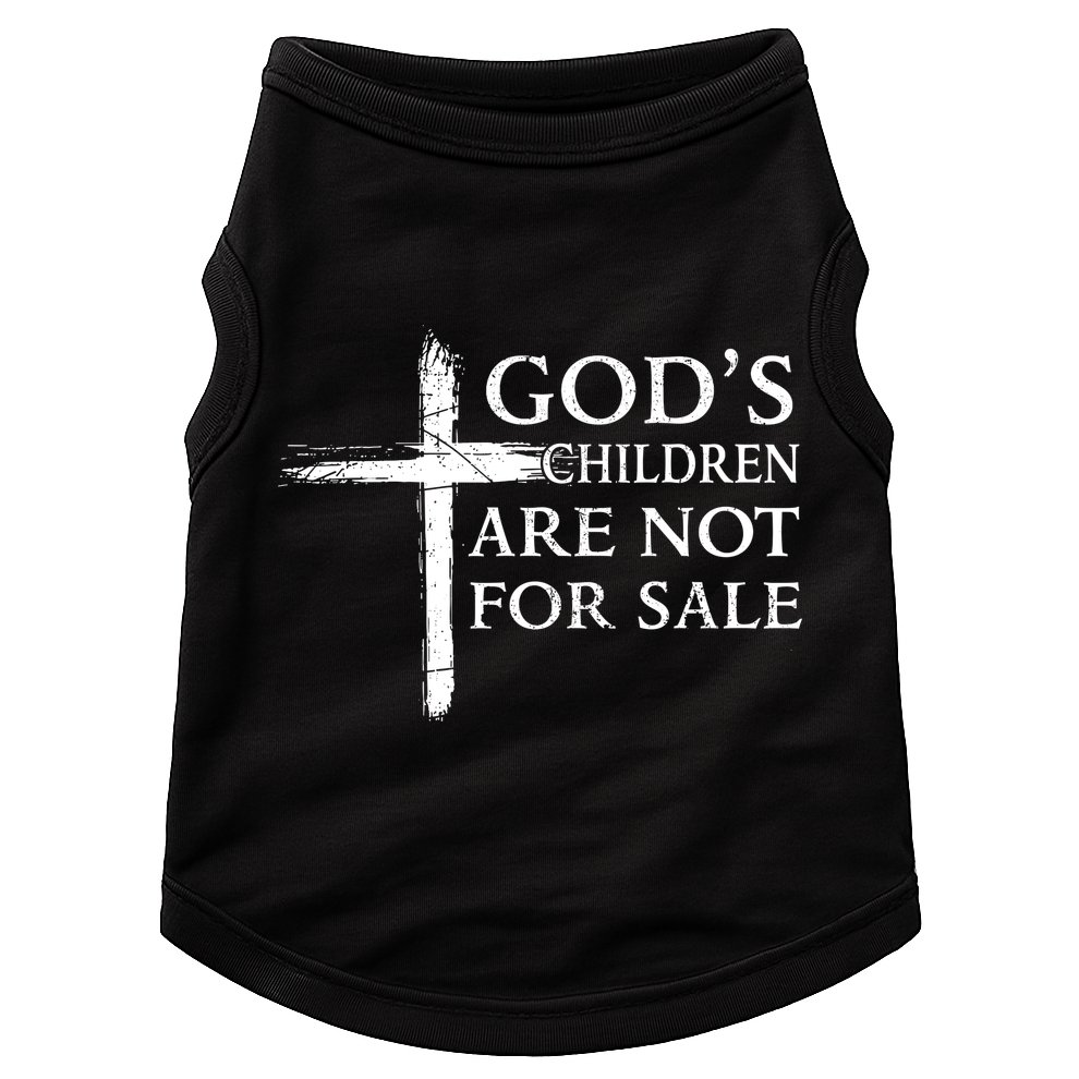 Gods Children Are Not For Sale Cross Christian Doggie Tank