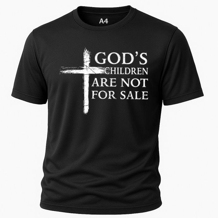 Gods Children Are Not For Sale Cross Christian Cooling Performance Crew T-Shirt