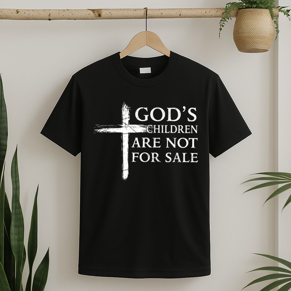 Gods Children Are Not For Sale Cross Christian T-Shirt