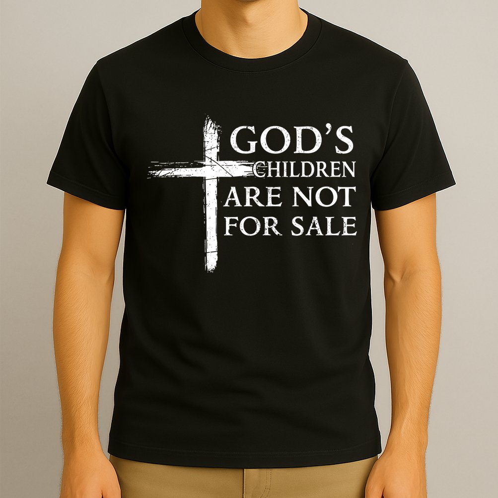 Gods Children Are Not For Sale Cross Christian T-Shirt