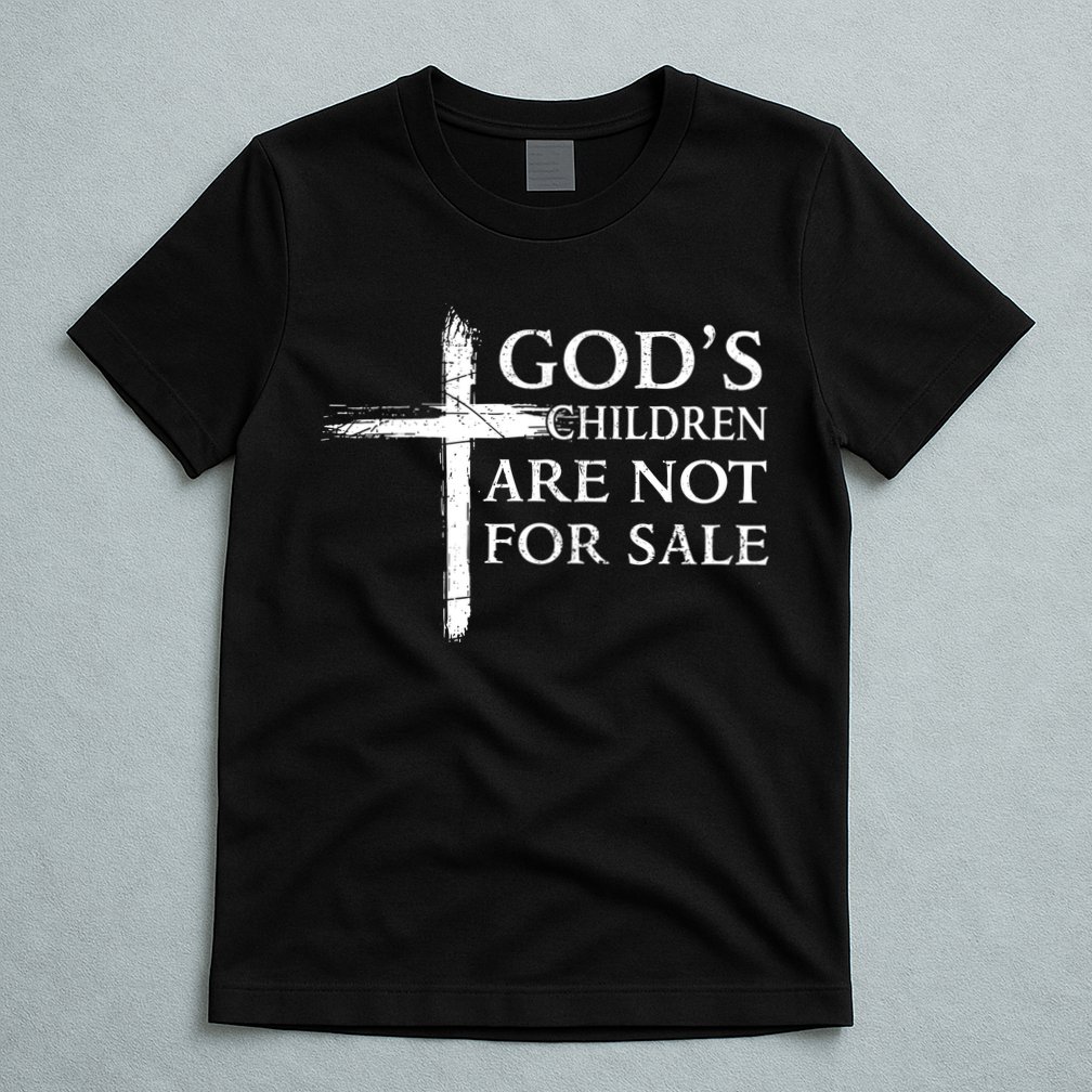 Gods Children Are Not For Sale Cross Christian T-Shirt