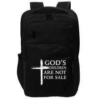 Gods Children Are Not For Sale Cross Christian Impact Tech Backpack