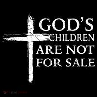 Gods Children Are Not For Sale Cross Christian Drawstring Bag