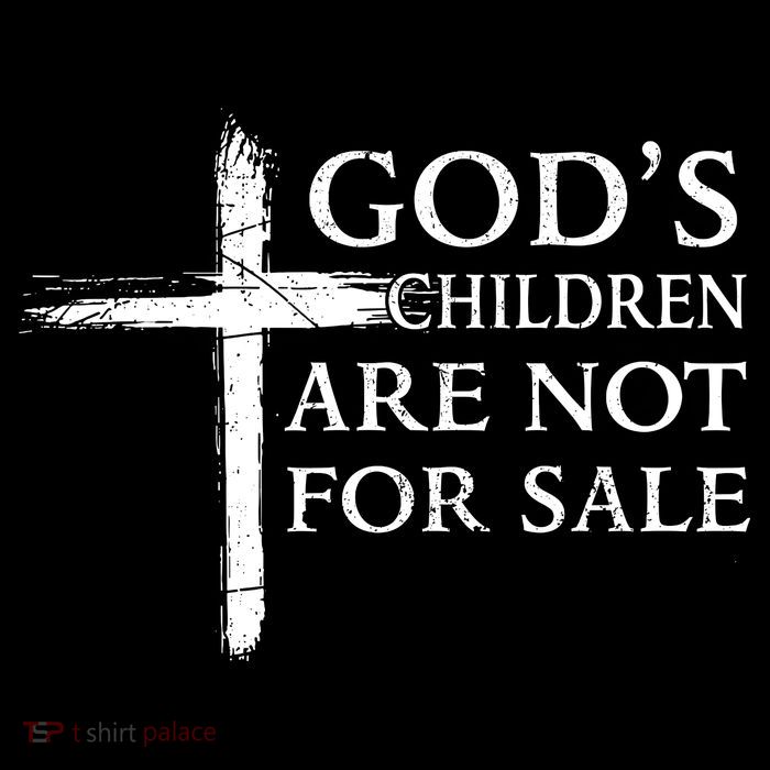 Gods Children Are Not For Sale Cross Christian Drawstring Bag