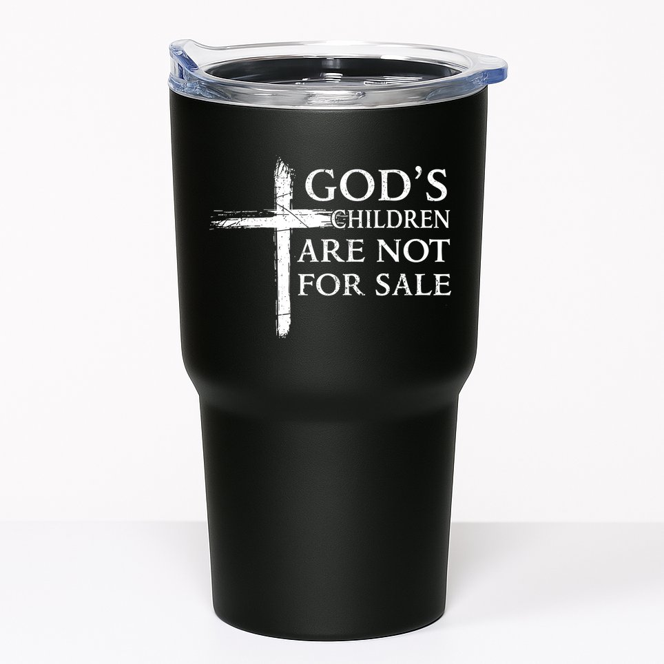 Gods Children Are Not For Sale Cross Christian Tumbler