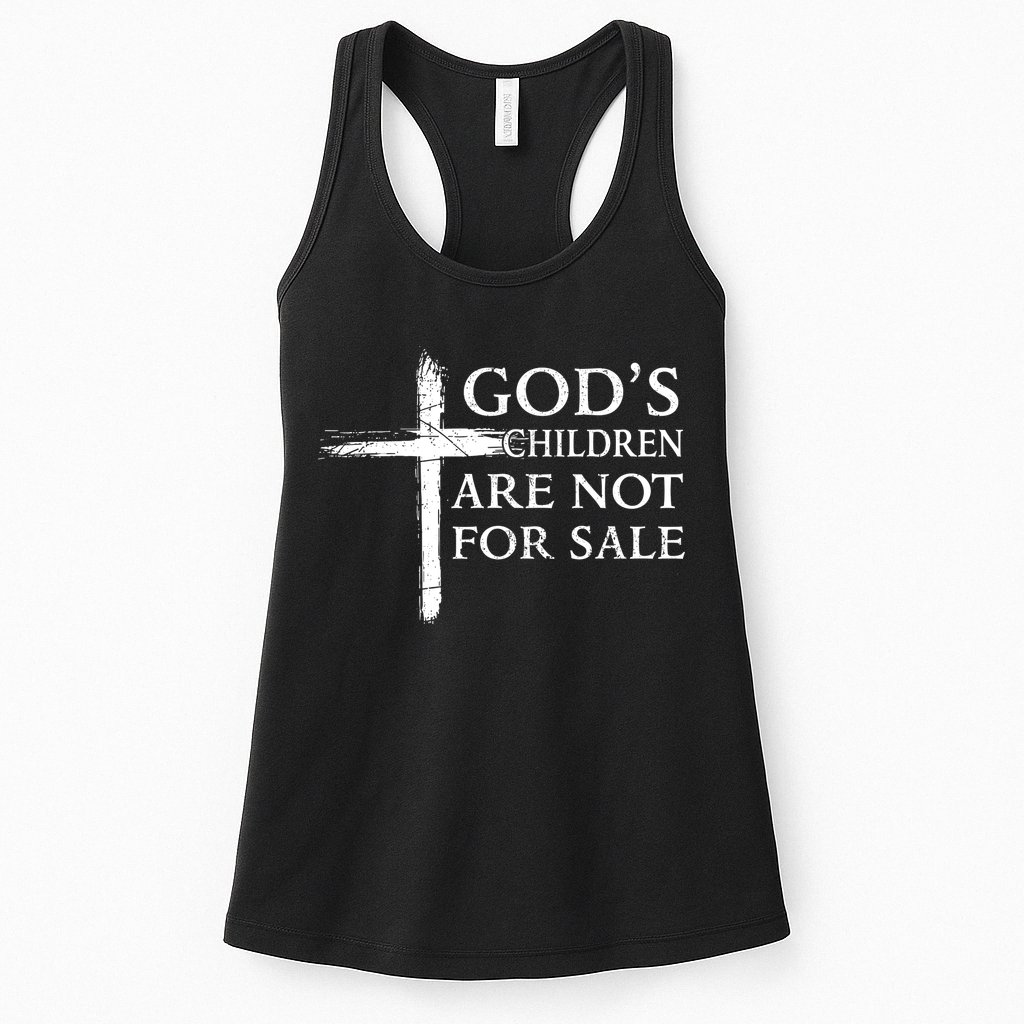 Gods Children Are Not For Sale Cross Christian Womens Tank Top